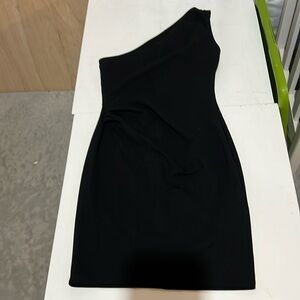 JUMP APPAREL black one shoulder strap mini dress